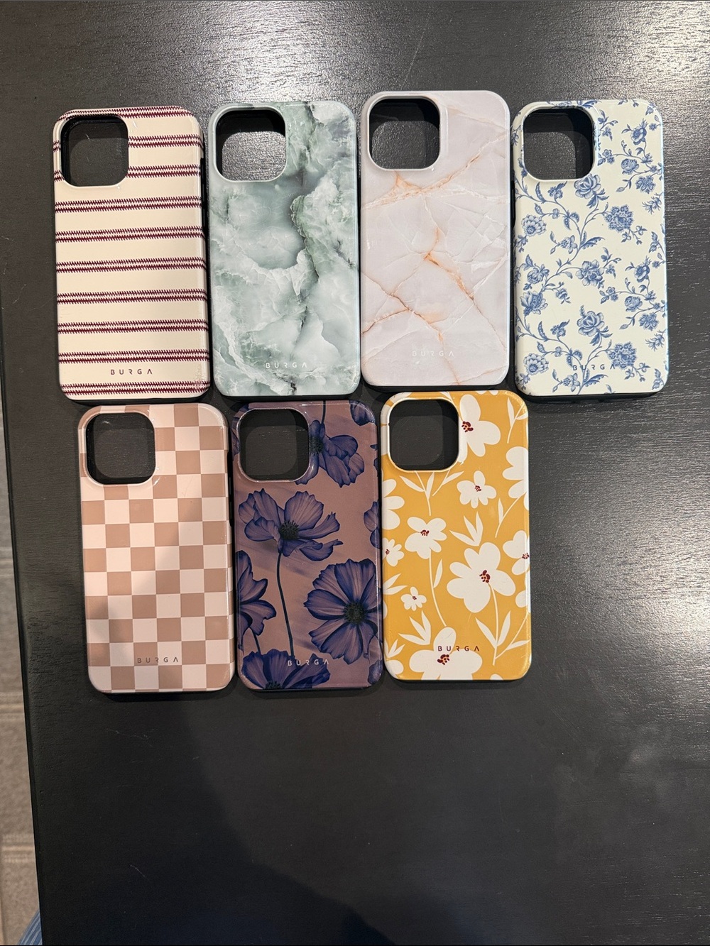 Burga Floral & Pattern Phone Case - Mustard Yellow (and Assorted Styles)